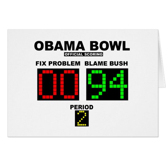 Obama Bowl - Official Scoring Card