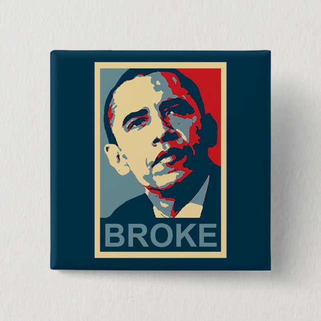 Obama: Broke Button (Front)