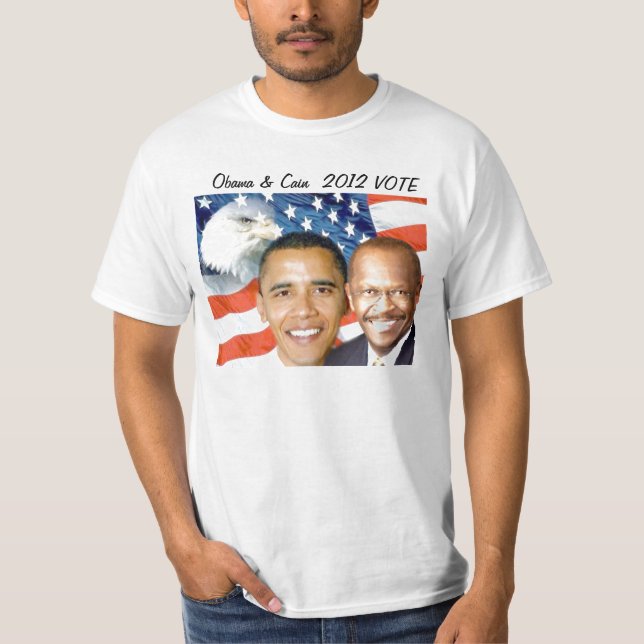 Obama & Cain 2012_ T-Shirt (Front)