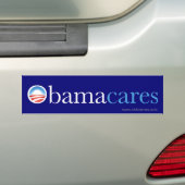 Obama Cares Bumper Sticker (On Car)