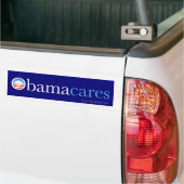 Obama Cares Bumper Sticker (On Truck)