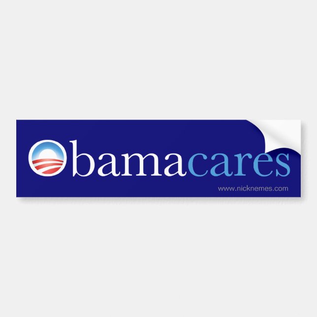 Obama Cares Bumper Sticker (Front)