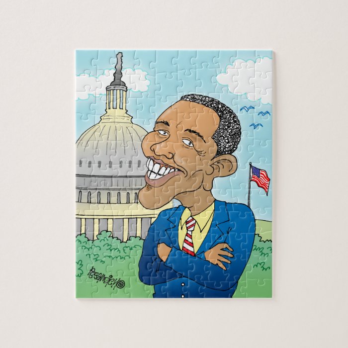 OBAMA CARTOON  JIGSAW PUZZLE