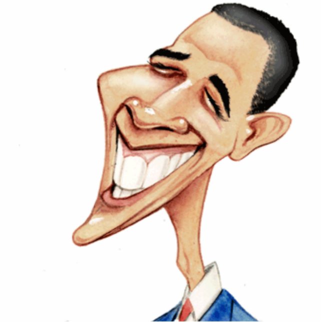 Obama Cartoon Photo Sculpture (Front)