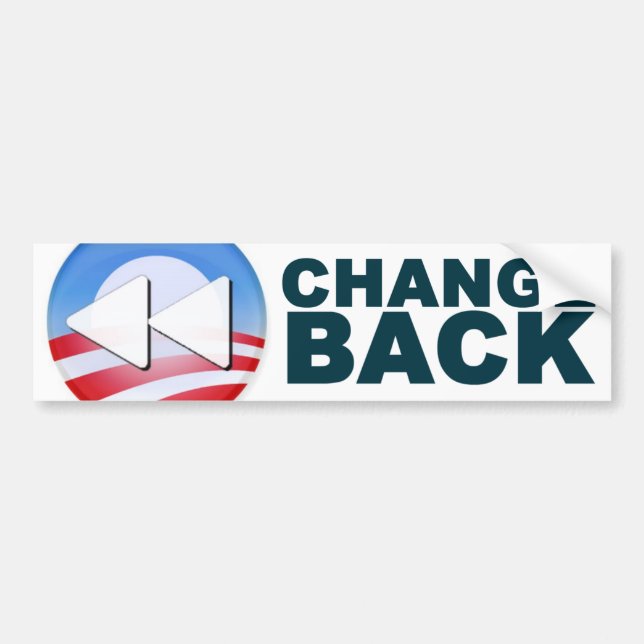 Obama: Change Back Bumper Sticker (Front)