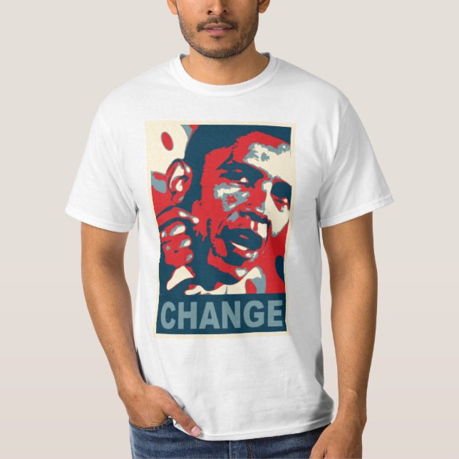 Obama Change, Jesus Unchanging T-Shirt (Front)