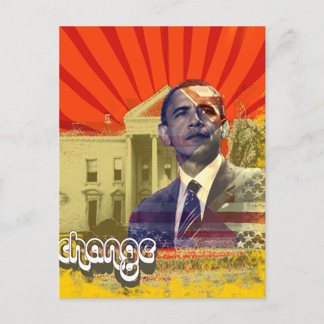 Obama Change - Postcard (Front)