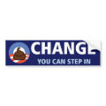 Obama: Change you can step in Bumper Sticker | Zazzle