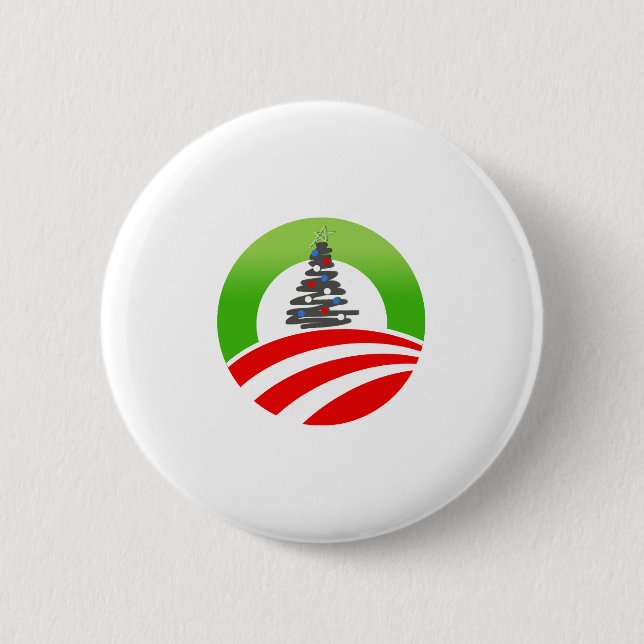 Obama Christmas Button (Front)