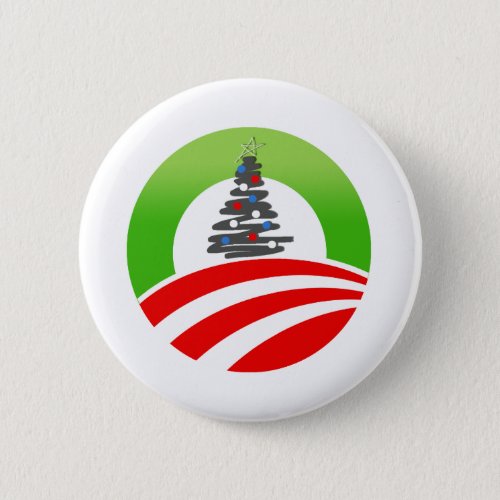 Obama Christmas Pinback Button