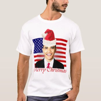 Obama Christmas T-shirt by Xuxario at Zazzle