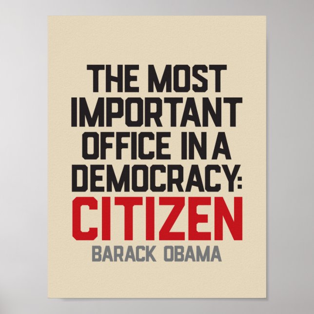 Obama | Citizen Quote | Poster (Front)