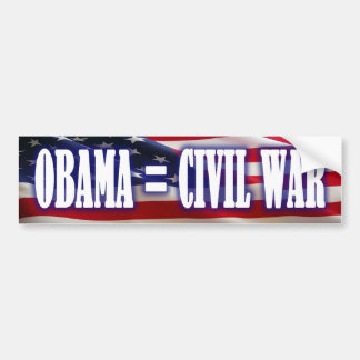 Obama = Civil War Bumper Sticker