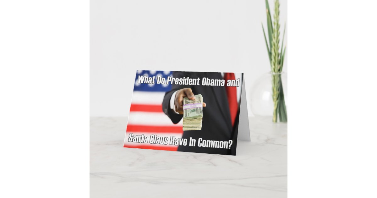 "Obama Claus" Obama Christmas Card | Zazzle.com