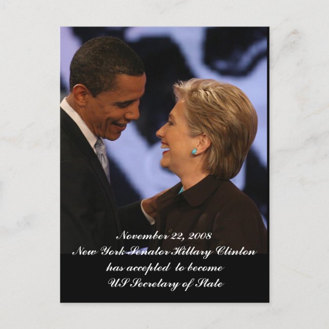 Obama - Clinton Inauguration Keepsakes Postcard (Front)