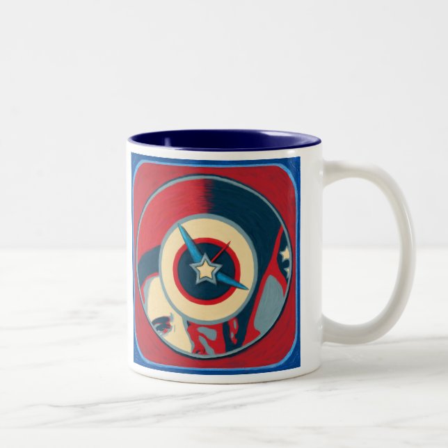 Obama Clock Mug - Indigo (Right)