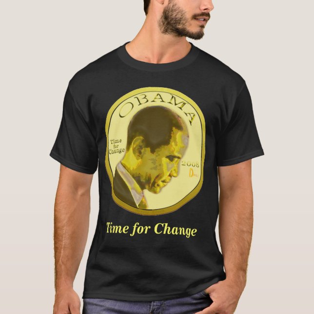 Obama Coin Dark T-Shirt (Front)