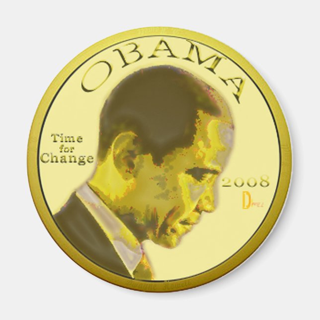 OBAMA coin Magnet (Front)