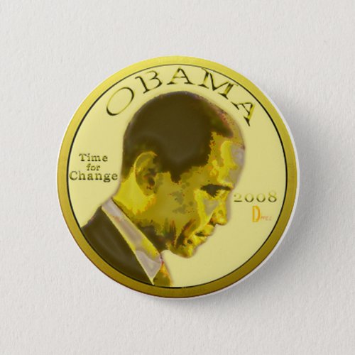 Obama coin Standard size Button