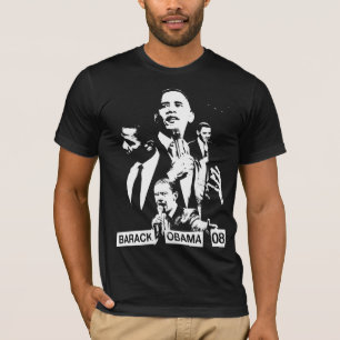 Obama Collage by akamundo with Text T-Shirt
