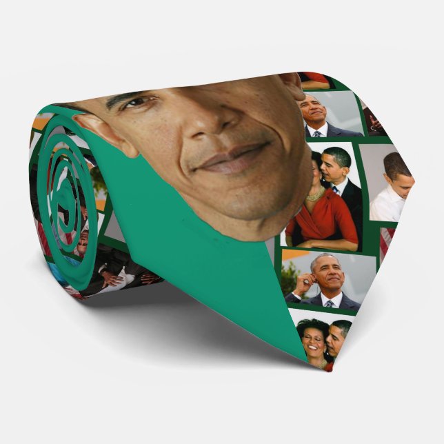 OBAMA COLLAGE NECK TIE (Rolled)