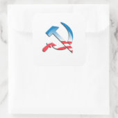 Obama Communist Symbol Square Sticker (Bag)