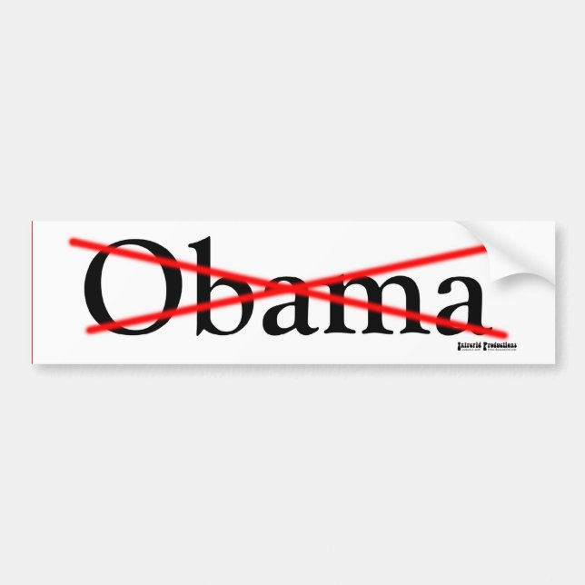 Obama Crossed Out Bumper Sticker (Front)