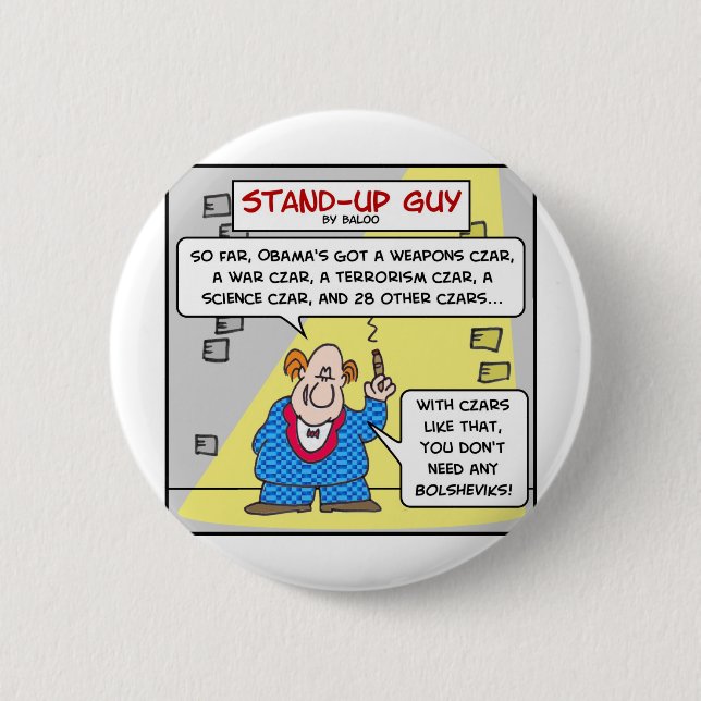 obama czars bolsheviks pinback button (Front)