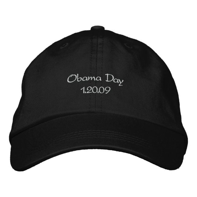Obama Day 1.20.09 Embroidered Baseball Hat (Front)