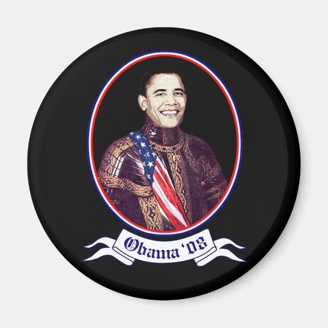 Obama Democratic Knight Magnet (Front)