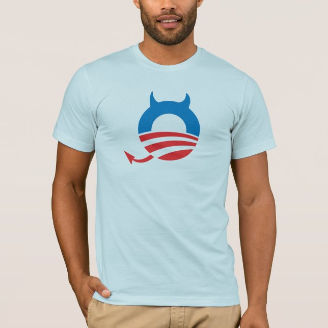 Obama Devil blue T-Shirt (Front)