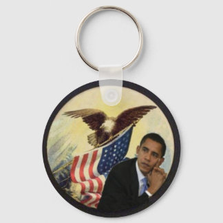 Obama Eagle Flag Keychain