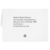 Obama Election Victory Party San Francisco 2008 (Back Horizontal)