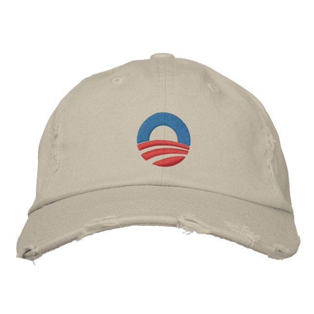 Obama Embroidered Logo Baseball Cap (Front)