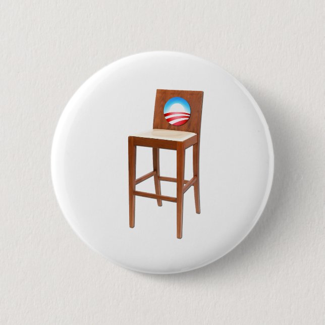 Obama Empty Chair Pinback Button (Front)
