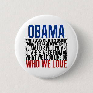 Obama & Equality Pinback Button