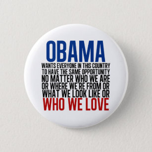 Obama & Equality Pinback Button