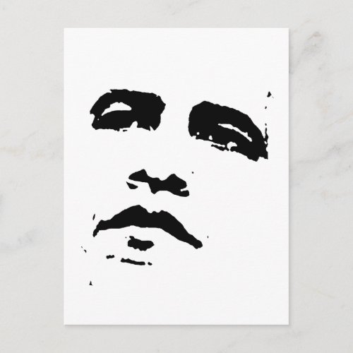 Obama Face T_shirt Postcard