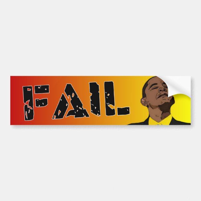 Obama: Fail Bumper Sticker (Front)