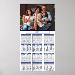 OBAMA FAMILY CALENDAR POSTER - Customized