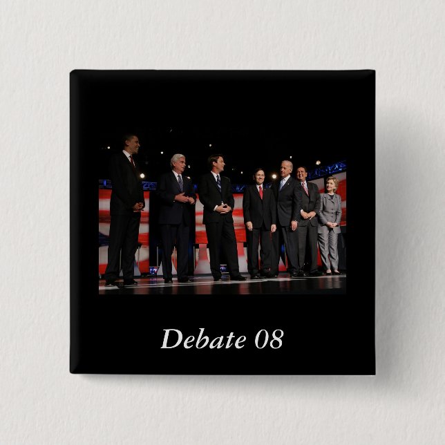 Obama-First Debate Pinback Button (Front)
