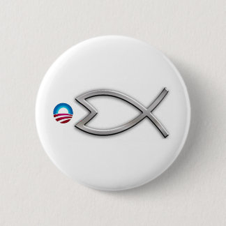 Obama Fish Pinback Button
