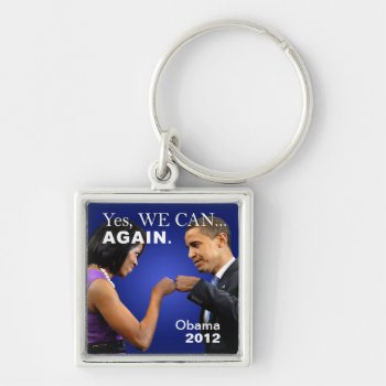 Obama Fist Bump - Yes We Can Again Keychain by thebarackspot at Zazzle