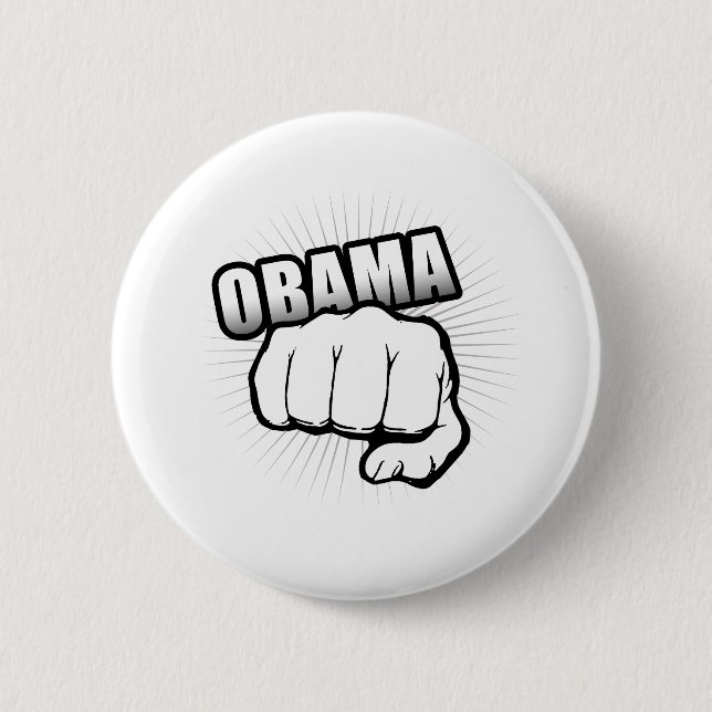 OBAMA FIST PUMP PINBACK BUTTON (Front)