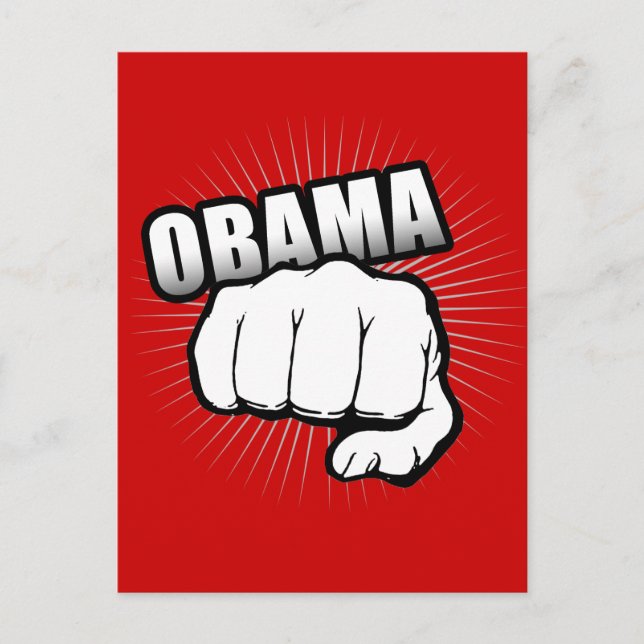 Obama fist pump postcard (Front)