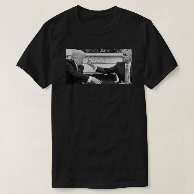 Obama Flipping Off Trump Lightweight Hoodie T-Shirt (Design Front)