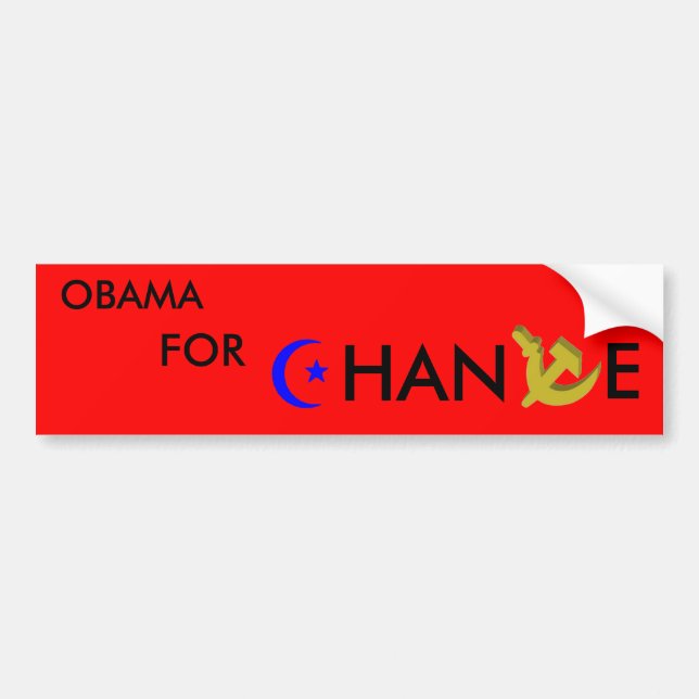 OBAMA FOR  CHANGE BUMPER STICKER (Front)