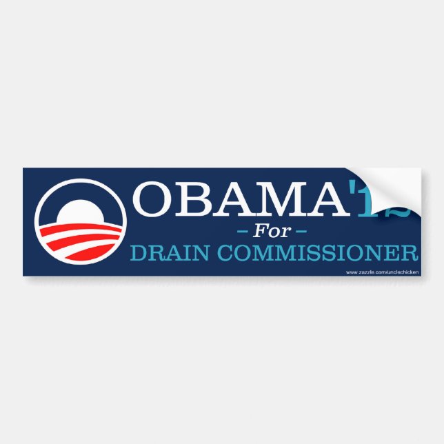 Obama for Drain Commissioner Bumper Sticker (Front)
