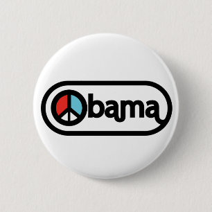 Obama for peace pinback button