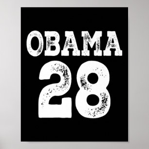 Obama For President 2028 Jersey 28 Premium  Poster